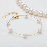 Classic 14K Filled Chain Bracelet with Natural Freshwater Pearls