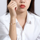 Classic 14K Filled Chain Bracelet with Natural Freshwater Pearls