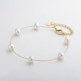 Classic 14K Filled Chain Bracelet with Natural Freshwater Pearls