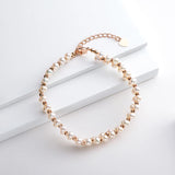 14k Filled Charm Bracelet Women Pearl Twisted 925 Silver Bracelet
