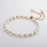 Freshwater Pearl Bracelet 14K Filled Adjustable Wedding Jewelry