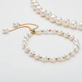 Freshwater Pearl Bracelet 14K Filled Adjustable Wedding Jewelry