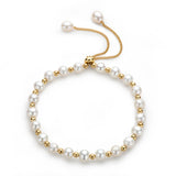 Freshwater Pearl Bracelet 14K Filled Adjustable Wedding Jewelry