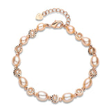 14k Filled Clasp Twisted Bracelet Cultured Freshwater Pearl Jewelry