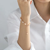 14k Filled Clasp Twisted Bracelet Cultured Freshwater Pearl Jewelry