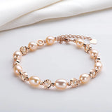14k Filled Clasp Twisted Bracelet Cultured Freshwater Pearl Jewelry