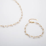 Pearl Bracelet 14K Filled Jewelry Set Christmas Gift