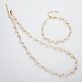 Pearl Bracelet 14K Filled Jewelry Set Christmas Gift