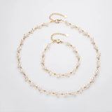 Pearl Bracelet 14K Filled Jewelry Set Christmas Gift