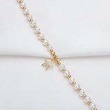 Starfish Charm Bracelet 14K Filled Pearls Strand Jewelry