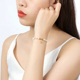 Starfish Charm Bracelet 14K Filled Pearls Strand Jewelry
