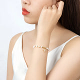 Starfish Pearl Bracelet 14K Filled 5-6mm Freshwater Pearl Birthday Jewelry