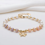 Starfish Pearl Bracelet 14K Filled 5-6mm Freshwater Pearl Birthday Jewelry