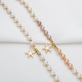 Starfish Pearl Bracelet 14K Filled 5-6mm Freshwater Pearl Birthday Jewelry