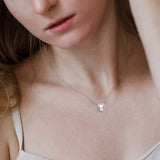 Sterling Silver Cat Pendant Necklace with Freshwater Pearl