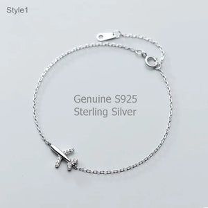 925 Silver Double Layer Beads Bracelet