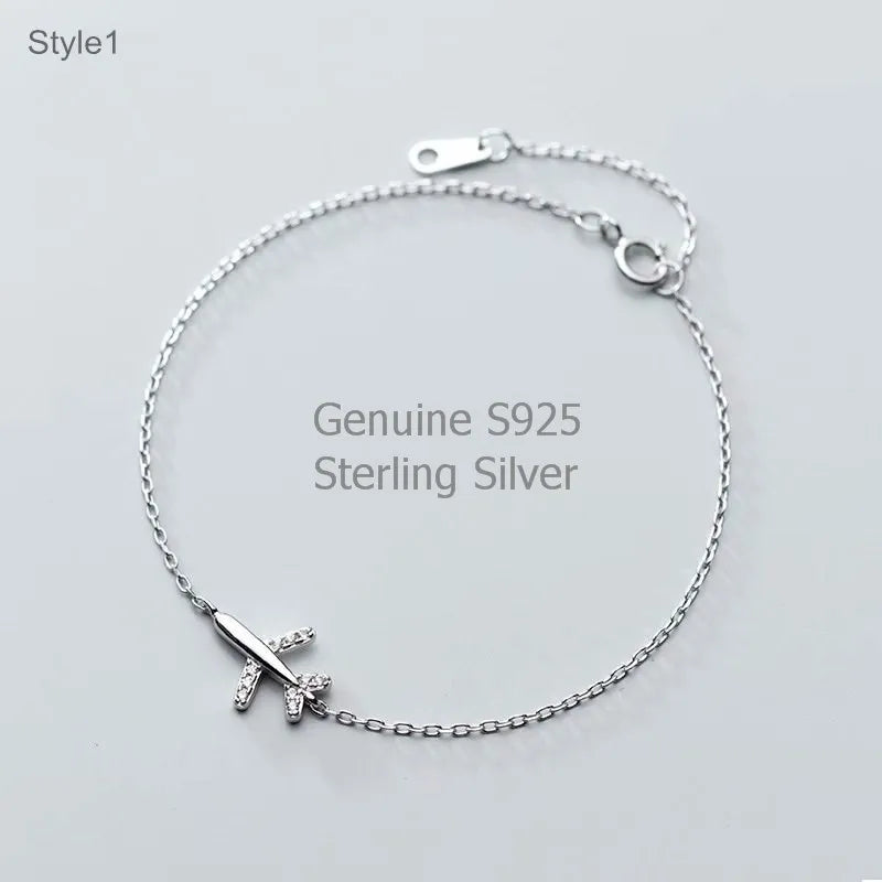 925 Silver Double Layer Beads Bracelet