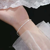 925 Silver Double Layer Beads Bracelet
