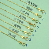 925 Silver Water-wave Chain Necklace Gold/Ros