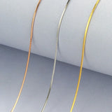 925 Silver Water-wave Chain Necklace Gold/Ros