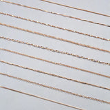 925 Silver Water-wave Chain Necklace Gold/Ros