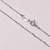 925 Silver 0.8mm O-Link Sweater Necklace 50cm/55cm/60cm Joyas LPC11