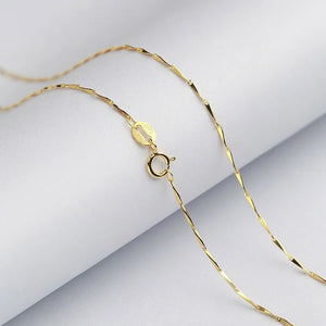 925 Silver Melon Bar Chain Sweater Necklace Long 50/55/60cm