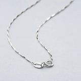 925 Silver Melon Bar Chain Sweater Necklace Long 50/55/60cm