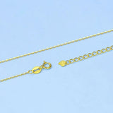 S925 Sterling Silver Water Wave Necklace 40cm+5cm Chain for Women