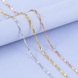 S925 Sterling Silver Water Wave Necklace 40cm+5cm Chain for Women