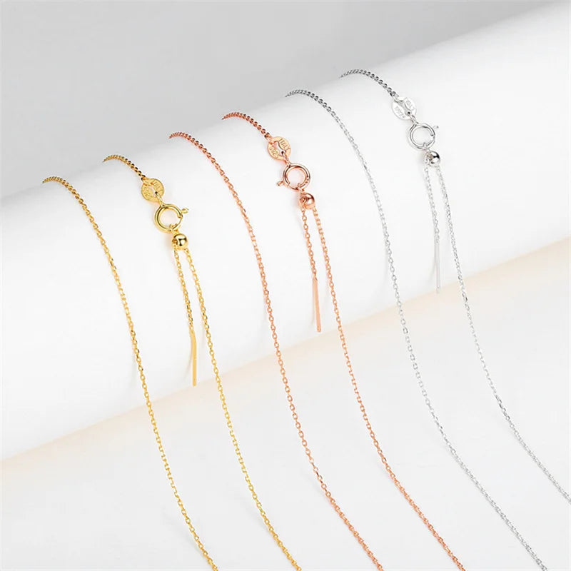 925 Silver Adjustable Cross Chain Necklace For Women