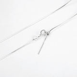 925 Silver Adjustable Snake Chain Necklace for Women