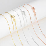 925 Silver Adjustable Snake Chain Necklace for Women