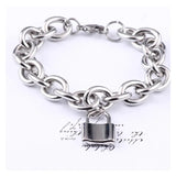 Stainless Steel O Chain Lock Bracelet Hip Hop Charm Hand Accessory