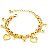 Lock Charm Bracelet Stainless Steel Wedding Engagement Party Acessories