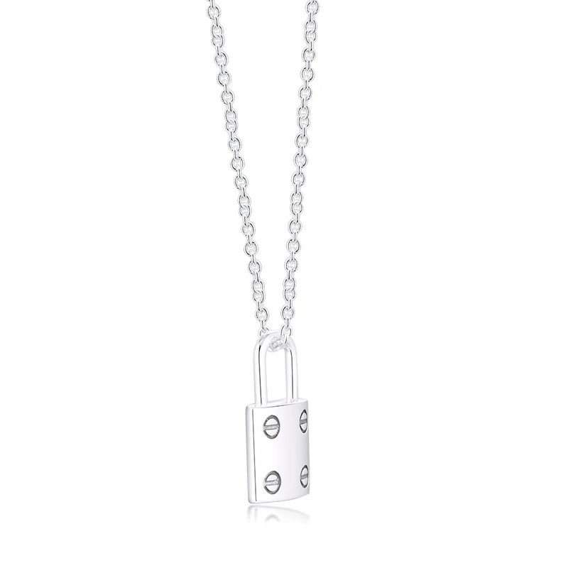 Lock Your Promise Necklaces 925 Sterling Silver Jewelry