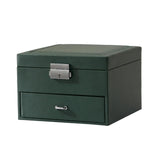 Lockable Jewellery Box Organiser 2 Layer Rings Storage Case