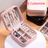 Leather Jewelry Box Travel Case Organizer