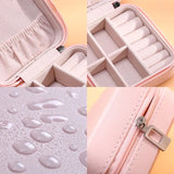 Leather Jewelry Box Travel Case Organizer