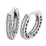 Heart Hoop Earrings Sterling Silver Wedding Jewelry