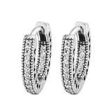 Heart Hoop Earrings Sterling Silver Wedding Jewelry