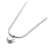 18K Plated Heart Charm Pendant Necklace Stainless Steel Wedding Jewelry