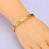 18K Plated Stainless Steel Geometric Bracelet for Women