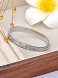 18K Plated Stainless Steel Geometric Bracelet for Women