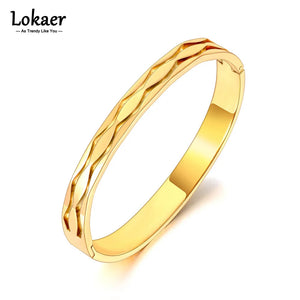 18K Plated Stainless Steel Geometric Bracelet for Women