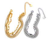 316L Stainless Steel Rhinestone Charm Bracelet For Women B23161