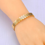 316L Stainless Steel Hollow Geometry Bracelet Bangle For Women