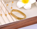 316L Stainless Steel Hollow Geometry Bracelet Bangle For Women