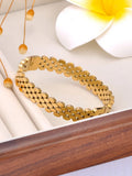 316L Stainless Steel Hollow Geometry Bracelet Bangle For Women