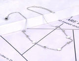 316L Stainless Steel Rhinestone Disc Pendant Choker Necklace